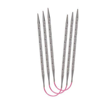 Addi AD1802030-02.50 Doppelt Spitz Stricken Nadeln, Metall, Rosa/Silber, 30cm, 2.5mm, 3 Count im Sale